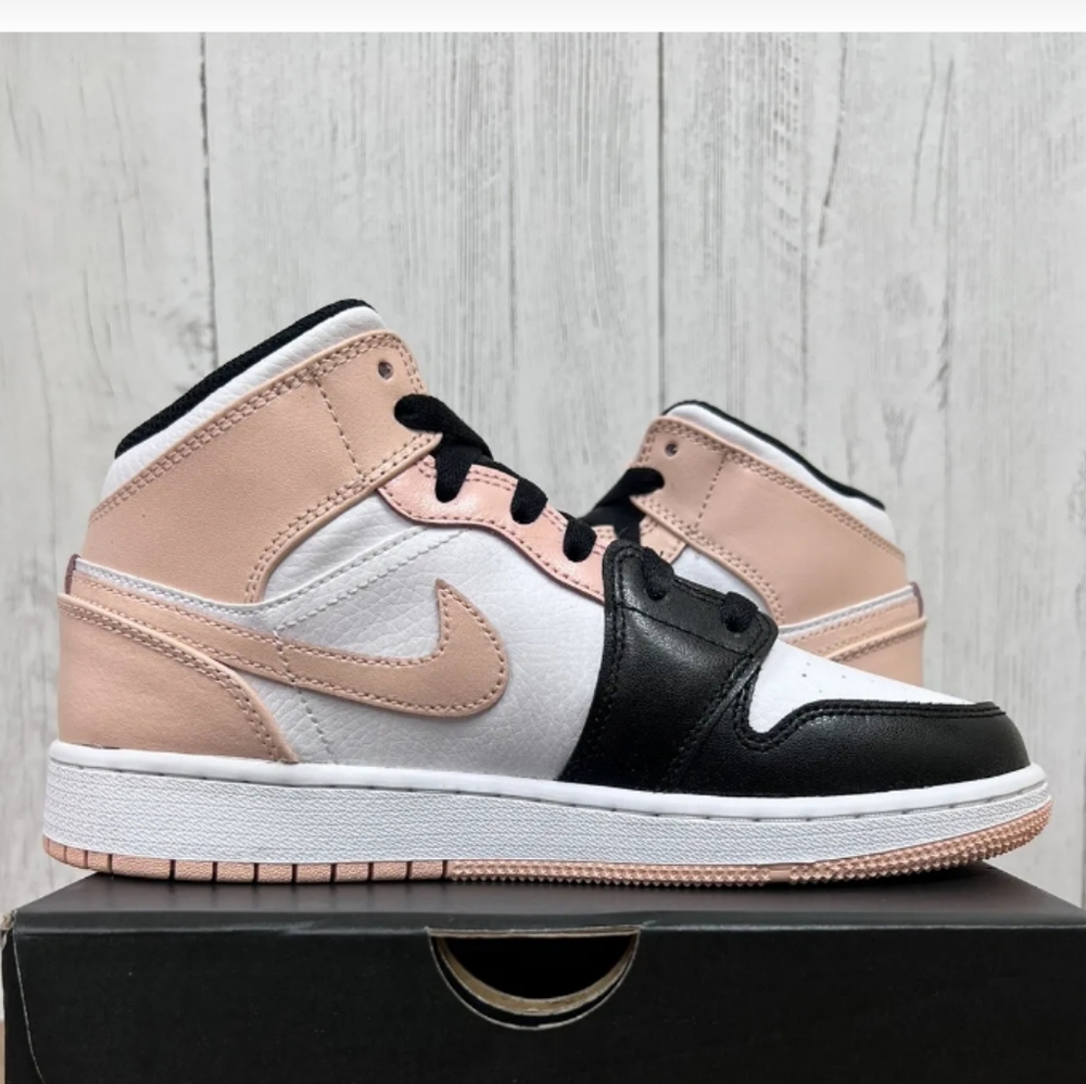 - Air Jordan 1 Mid Arctic Orange  Big kids